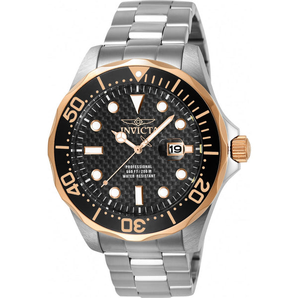 Invicta Pro Diver para caballero pulsera de metal 47 mm - Negro - 12567