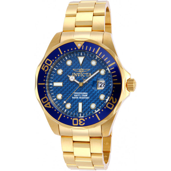 Invicta Pro Diver para caballero pulsera de metal 47 mm - Dorado - 14357