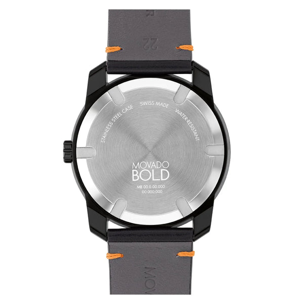3601113 Reloj Movado Bold Hombre Correa Cuero Negro