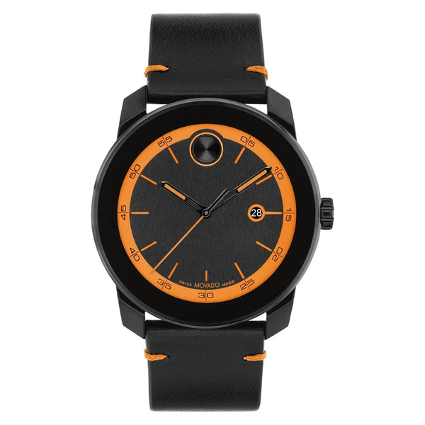 3601113 Reloj Movado Bold Hombre Correa Cuero Negro