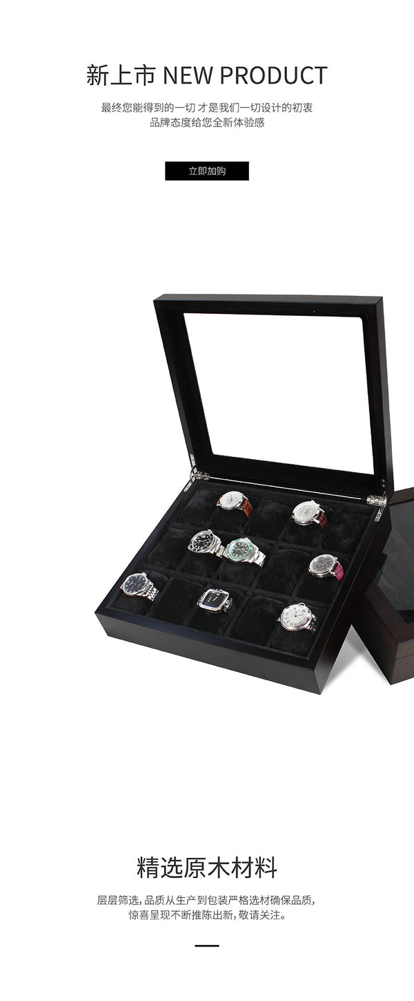 TC-021 Caja de relojes Tancy acolchada de 15 relojes - Acero Inoxidable Plateado