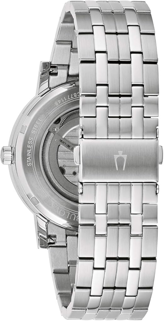 Reloj Bulova American de caballero pulsera de metal - Vista lateral