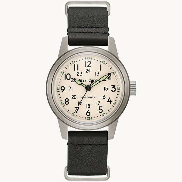Reloj Bulova Hack Hombre Correa de Piel Negra - Reloj original en Guatemala