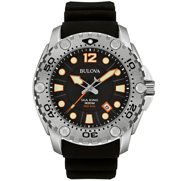 Reloj Bulova Sea King de hombre pulsera de caucho 48 mm - Reloj original en Guatemala
