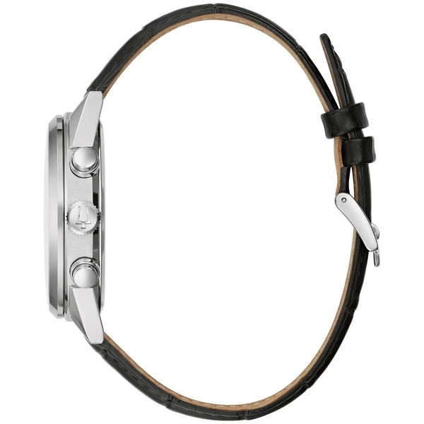 Reloj Bulova High Precision Hombre Correa Cuero - Vista lateral