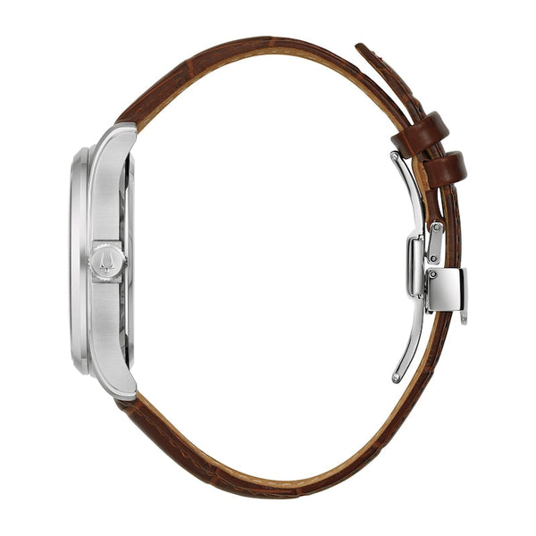 96B389 Reloj Bulova Wilton de hombre correa de metal - Cuero Marrón