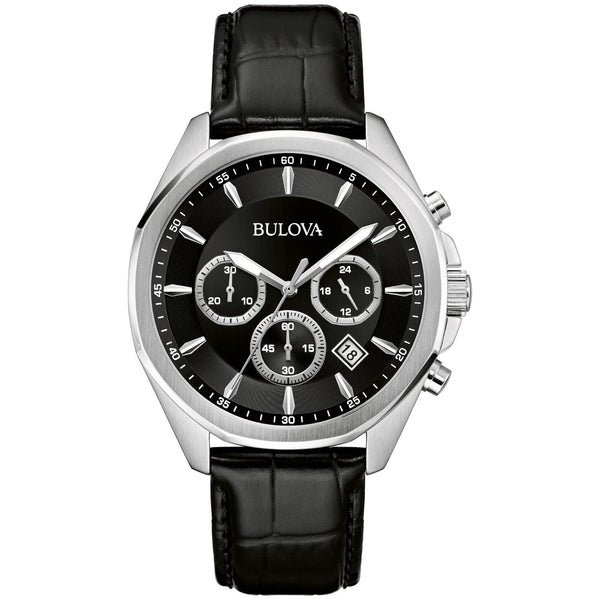 96B450 Reloj Bulova Classic de hombre pulsera de piel 40 mm - Cuero Negro