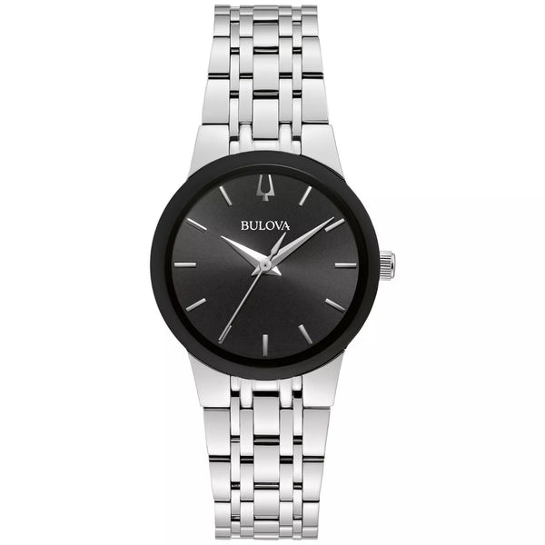 Reloj Bulova Futuro Mujer Acero Esfera Negra - Reloj original en Guatemala