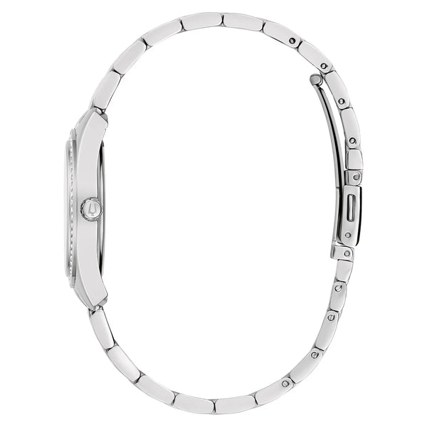Reloj Bulova Classic Mujer Correa Acero Plateado - Vista lateral