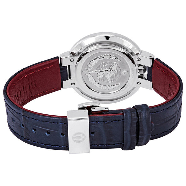 96P196 Reloj Bulova Rubaiyat de señorita correa de cuero - Cuero Azul