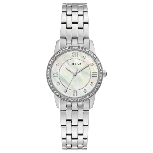 Reloj Bulova Crystal Mujer Acero Plateado - Reloj original en Guatemala
