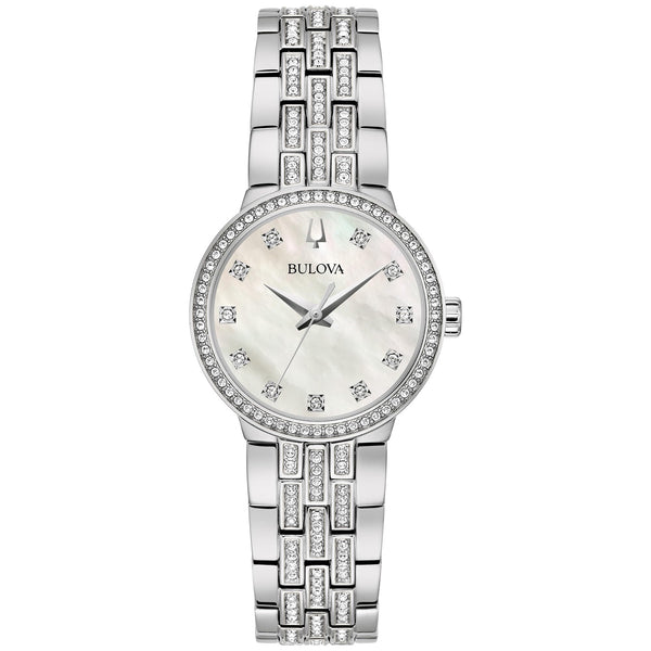 Reloj Bulova Crystal Mujer Correa Acero Plateado - Reloj original en Guatemala