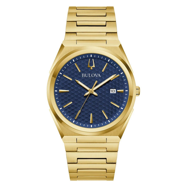 Reloj Bulova Regatta Hombre Acero Dorado Esfera Azul - Reloj original en Guatemala