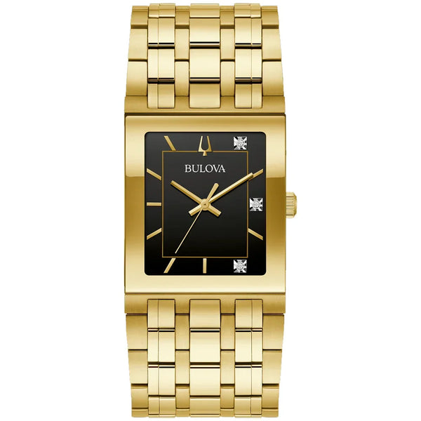 Reloj Bulova Quadra Hombre Correa Acero Dorado - Reloj original en Guatemala