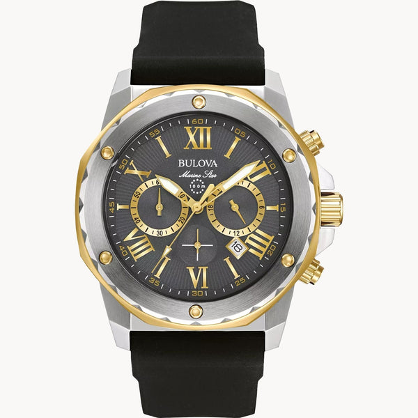 Reloj Bulova Marine Star Hombre Caucho Tono Dorado - Reloj original en Guatemala