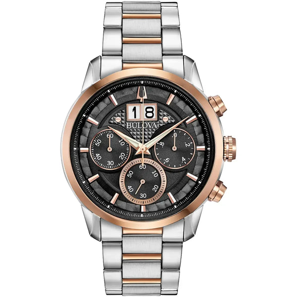 Reloj Bulova Sutton de caballero pulsera de metal 44 mm - Reloj original en Guatemala