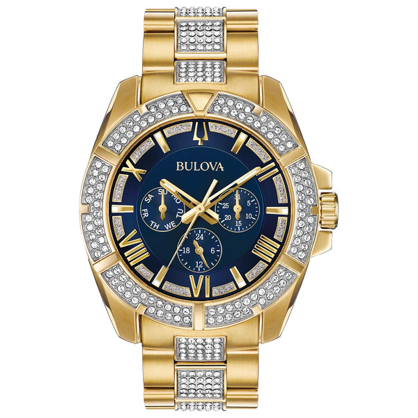 Reloj Bulova Crystal Octava Hombre Metal Dorado - Reloj original en Guatemala