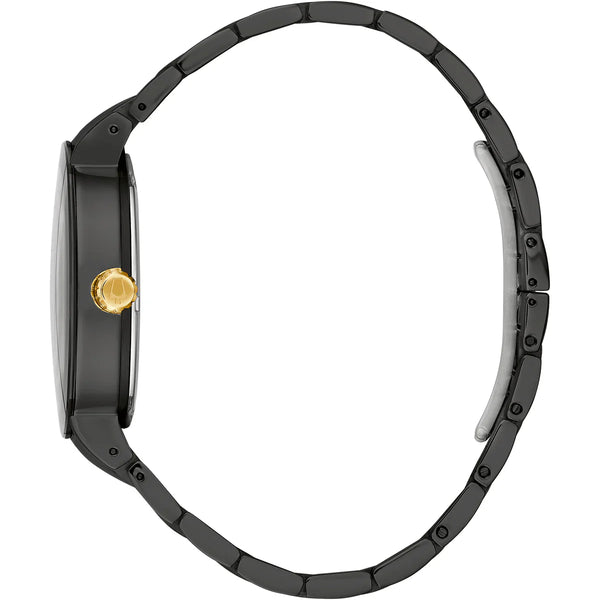 Reloj Bulova Futuro Hombre Acero Negro y Dorado - Vista lateral