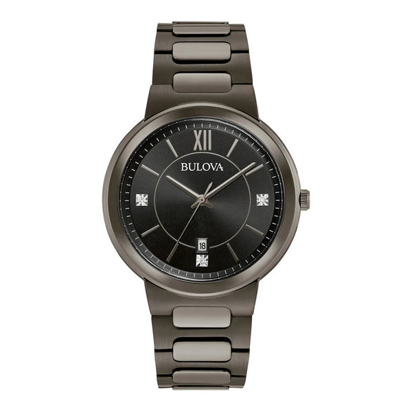 98D162 Reloj Bulova Diamond de hombre pulsera de metal 41 mm - Acero Inoxidable Negro