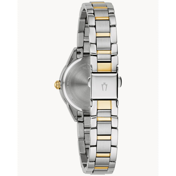 Reloj Bulova Sutton Mujer Correa de Acero Bicolor - Vista lateral