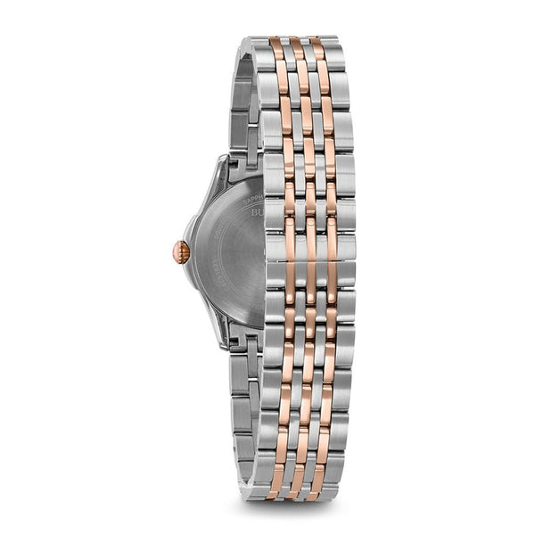 Reloj Bulova Mujer Acero Bicolor Tono Oro Rosa - Vista lateral