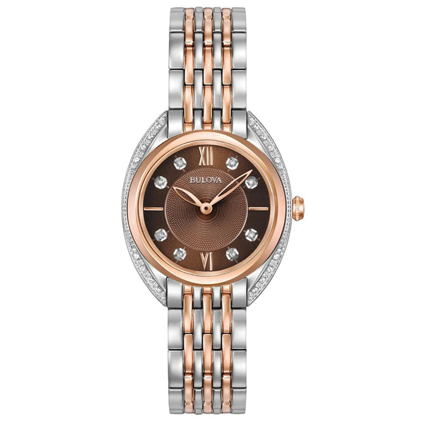 98R230 Reloj Bulova Clásico de Cuarzo para Señorita correa de metal