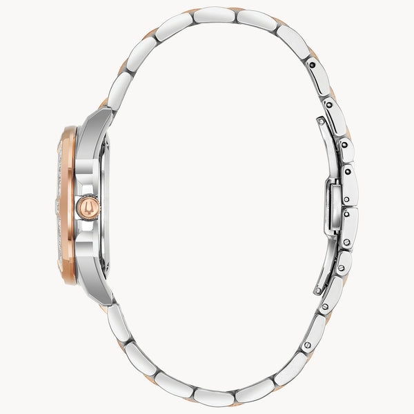 Reloj Bulova Marine Star Mujer Acero Tono Oro Rosa - Vista lateral