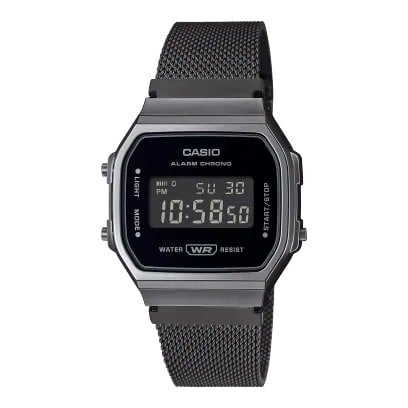 A-168WEMB-1B Reloj Casio Unisex, Vintage Clásico Cronómetro 39 mm — original con garantía, La Relojería GT