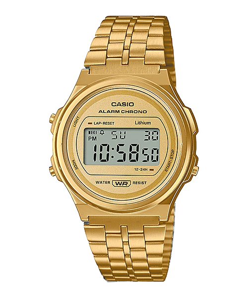 A-171WEG-9A Reloj Casio Unisex, Vintage Clásico Cronómetro 39 mm — original con garantía, La Relojería GT