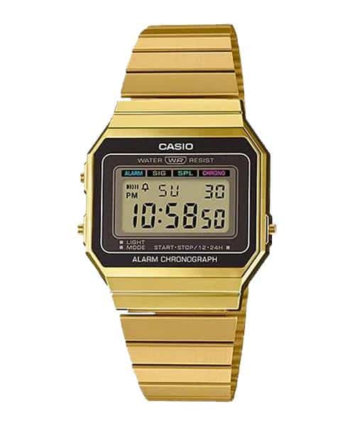 A-700WG-9A Reloj Casio Unisex, Vintage Clásico Cronógrafo — original con garantía, La Relojería GT