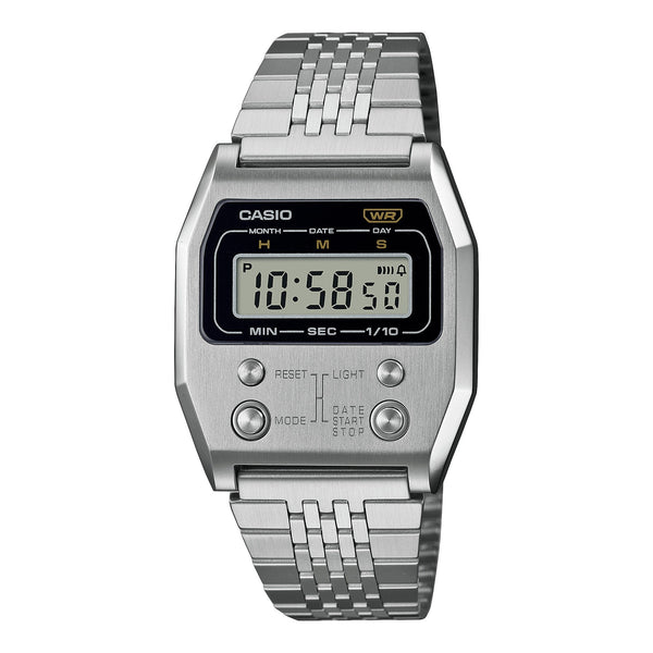 A1100D-1 Casio Reloj Unisex Vintage Clásico - Plateado