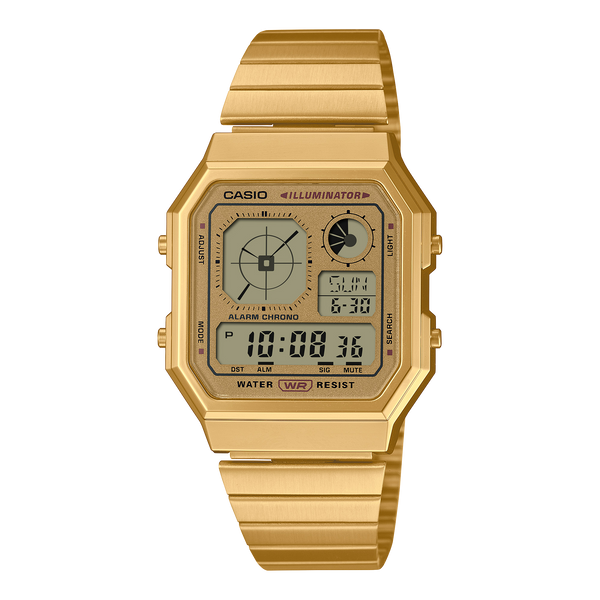 Reloj A130WEG-9A Casio de hombre pulsera de acero inoxidable digital — original con garantía, La Relojería GT