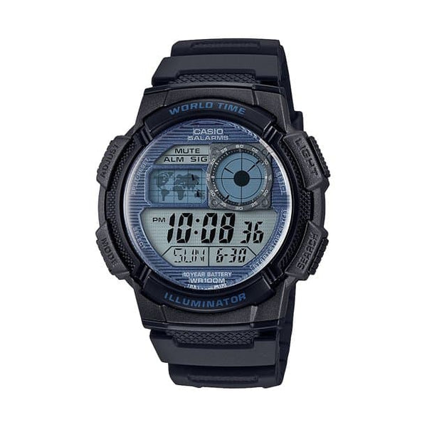 AE-1000W-2A2V Reloj Casio Illuminator para hombre Hora Mundial - Negro