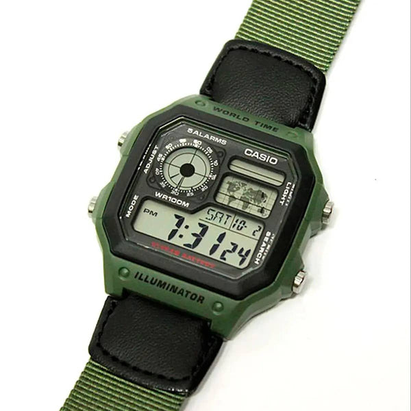 AE-1200WHB-3BV Reloj Casio para Hombre, Illuminator Hora Mundial 10 Años de Batería — imagen 2 de 4