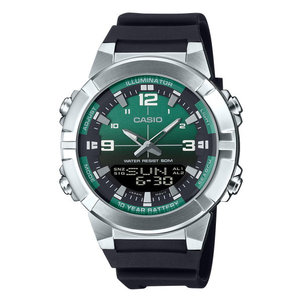 AMW-870A-3AV Casio Doble hora correa de caucho
