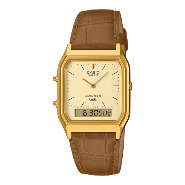 AQ-230EGL-9A Reloj Casio de hombre banda de piel