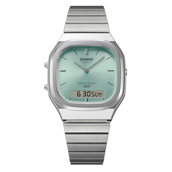 AQ-240E-2A Reloj Casio Vintage unisex correa de metal — imagen 2 de 5
