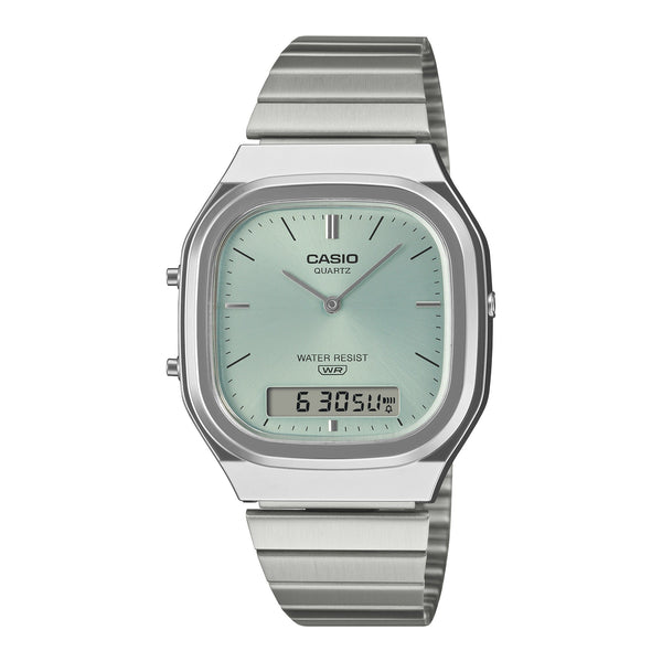 AQ-240E-2A Reloj Casio Vintage unisex correa de metal — original con garantía, La Relojería GT