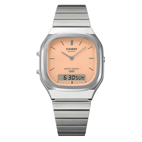 AQ-240E-4A Reloj Casio Vintage unisex correa de metal — imagen 2 de 5
