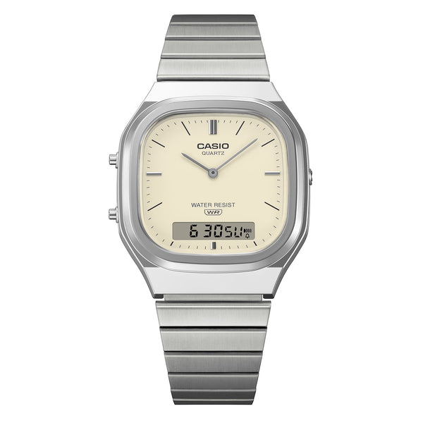 AQ-240E-7A2 Reloj Casio Vintage unisex correa de metal — imagen 2 de 5