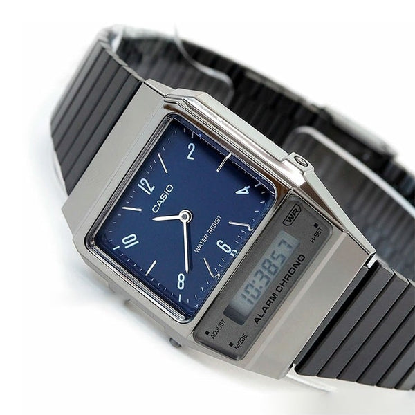 AQ-800EB-2A Reloj Casio Vintage Clásico Unisex con Pulsera de Metal y Doble Hora — imagen 2 de 3