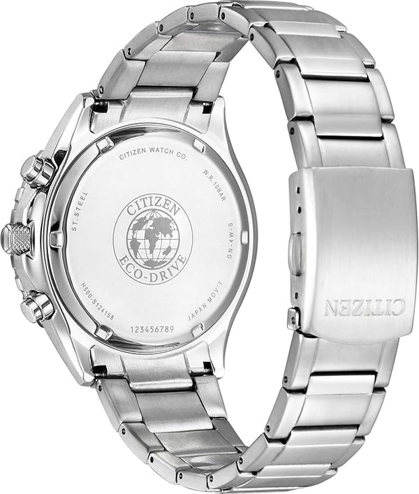 55E Citizen Eco-Drive Weekender Sport reloj de hombre correa de metal - Vista lateral
