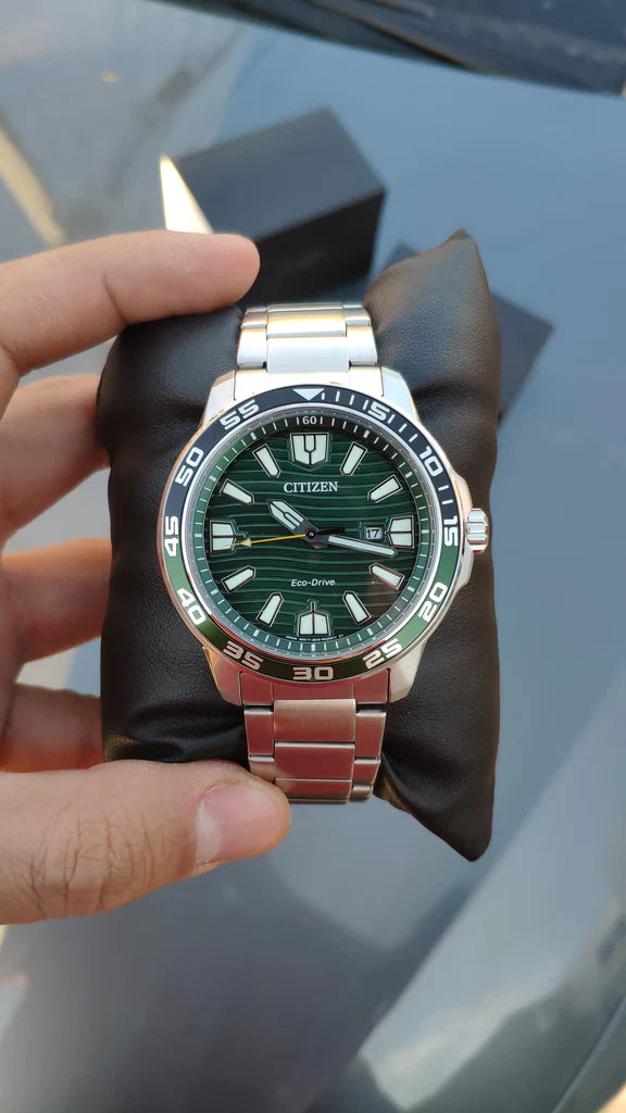 Reloj 56X Citizen Eco-drive de hombre pulsera de acero inoxidable - Vista lateral