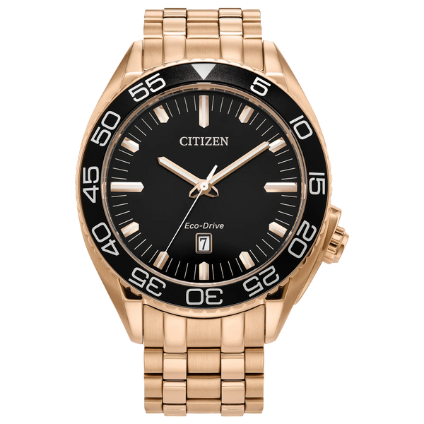 Reloj Citizen Corso Eco-Drive Hombre Acero Dorado Rosa - Reloj original en Guatemala