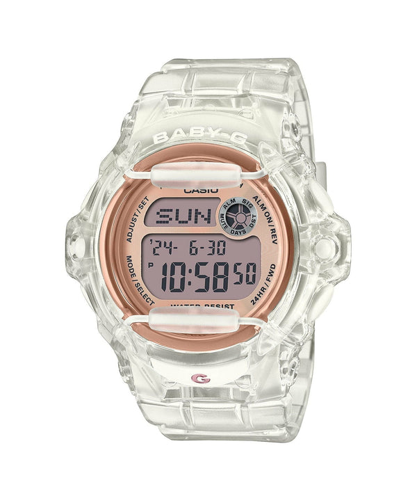 BG-169G Reloj Baby-G Mujer Resina Transparente Oro Rosa - Reloj original en Guatemala