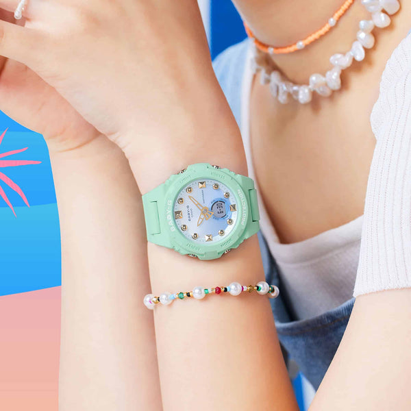 320 Reloj Baby-G Mujer Correa Resina Turquesa - Vista lateral