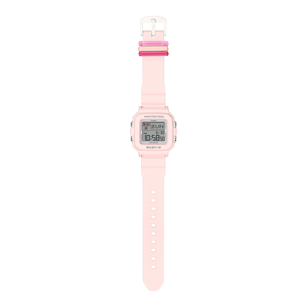 10L Reloj Baby-G Mujer Correa de Resina Rosa - Vista lateral