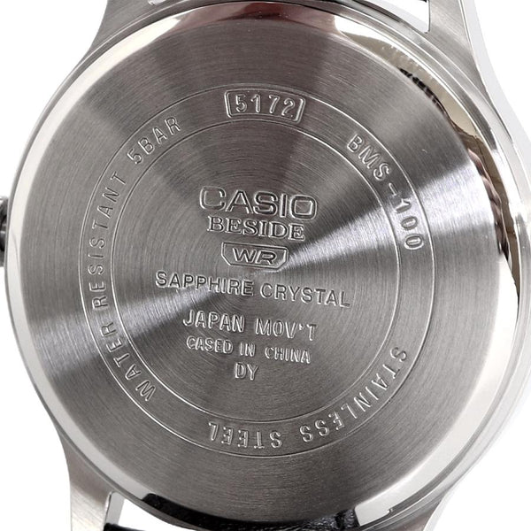 BMS-100L-1AV Reloj Casio de hombre correa de piel — imagen 2 de 5