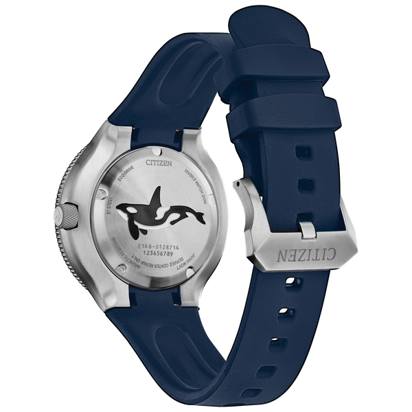 01L Citizen Eco-Drive Orca reloj para hombre pulsera de caucho - Vista lateral