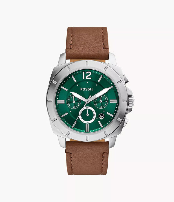 Reloj Fossil Privateer Hombre Cuero Esfera Verde - Reloj original en Guatemala
